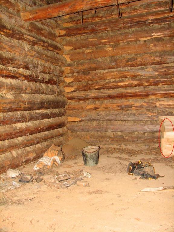 Введенский Паданский женский монастырь (Корнилиева пустынь), Ленинградская обл., Подпорожский район. Внутри недостроенного храма. Лето 2009.