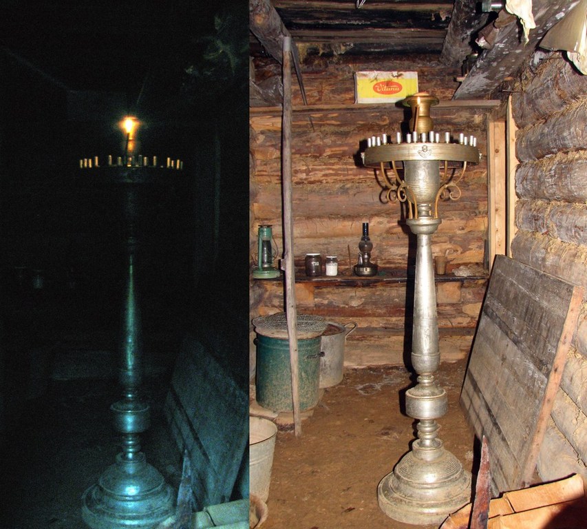 Введенскийо Паданский женский монастырь (Корнилиева пустынь), Ленинградская обл., Подпорожский район. Внутри избушки смотрителя. Лето 2009.