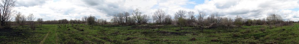 Панорама заброшенного села Хрущево. Липецкая область. 2011 год.