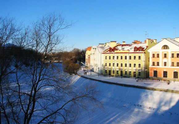 Панорама Псковского кремля. Зима 2009.