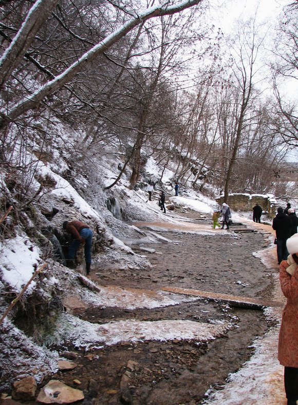 Псковская область, Печорский район, Старый Изборск. Словенские ключи. Зима 2009.